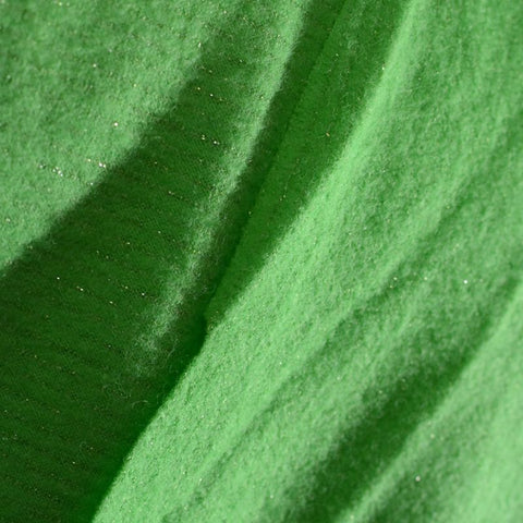 Polyester Wool Metallic Knit Fabric, 400 gsm — Green