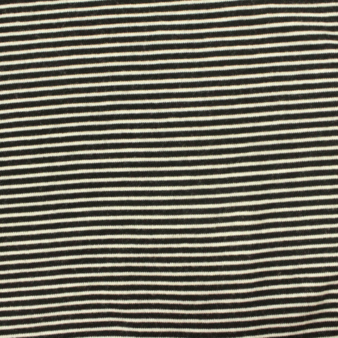 Black Stripe Jersey Knit, Viscose, 149 gsm