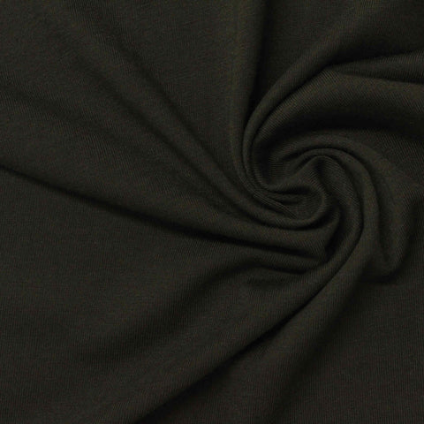 Polyester Cotton Jersey Knit Fabric, 140 gsm, 167 cm — Black