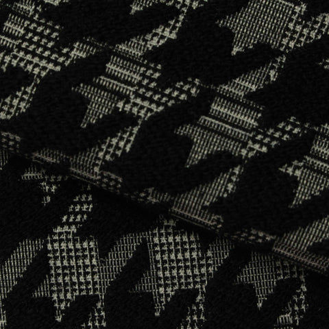 Black Houndstooth Jacquard, Poly-Acrylic