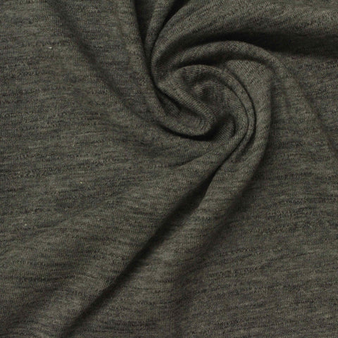 Dark Grey Heathered-Marl Knit, Cotton-Poly