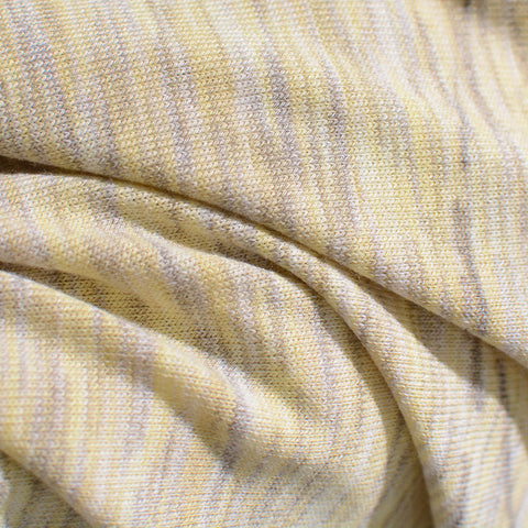 Light Yellow Marl Chunky Knit, Poly-Viscose, 162 gsm