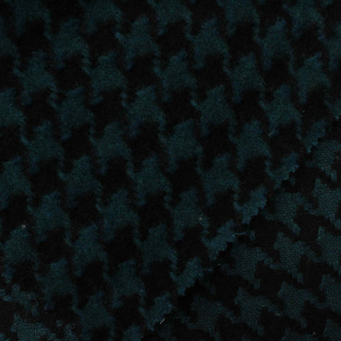 Black Houndstooth Knit, Polyester, 408 gsm