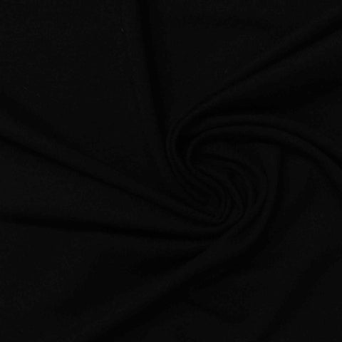 Viscose Stretch Jersey Knit Fabric, 257 gsm, 175 cm — Black
