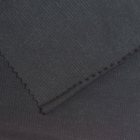 Black Rib Knit, Viscose