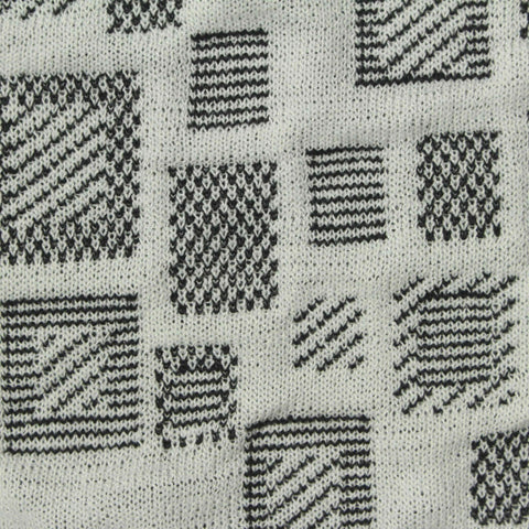 Black Abstract Jacquard, Poly-Viscose, 195 gsm
