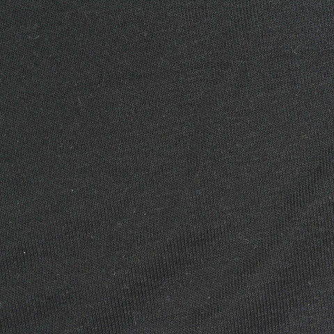 Cotton Tencel Lyocell Stretch Rib Knit Fabric, 170 gsm, 160 cm — Black