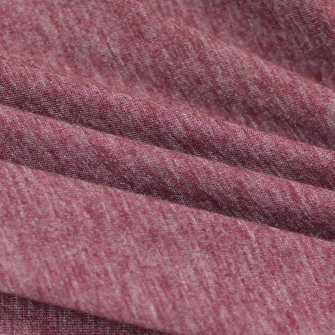 Burgundy Marl Jersey Knit, Cotton-Poly