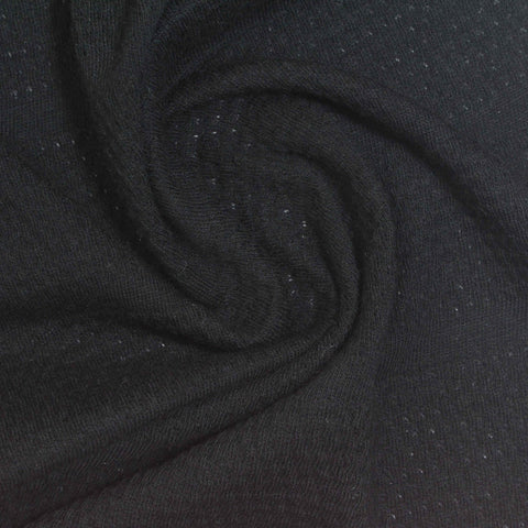 Black Textured Jersey Knit, Cotton
