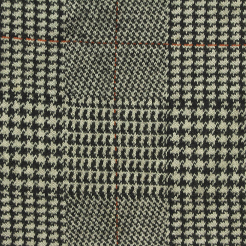 Black Houndstooth Jacquard, Cotton-Poly