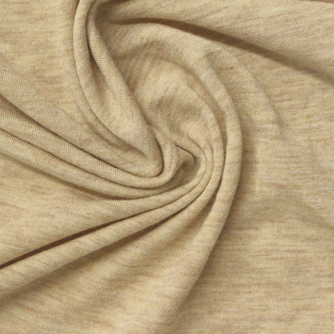 Light Beige Marl Jersey Knit, Poly-Viscose