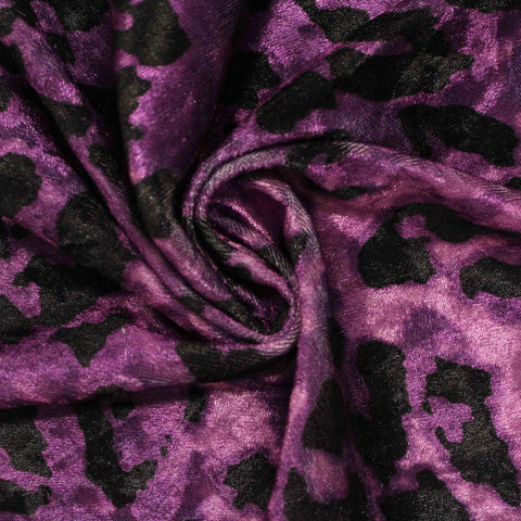 Black Leopard Knit, Polyester, 230 gsm, 150 cm, ref EF-206671