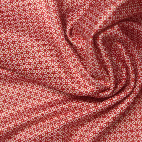 Red Geometric Milk Silk Knit, Polyester