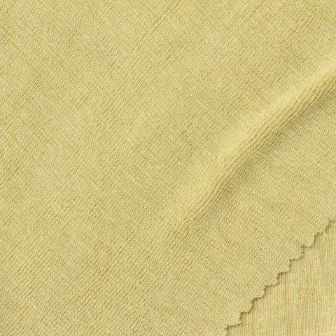 Viscose Acrylic Stretch Rib Knit Fabric, 199 gsm, 180 cm — Yellow