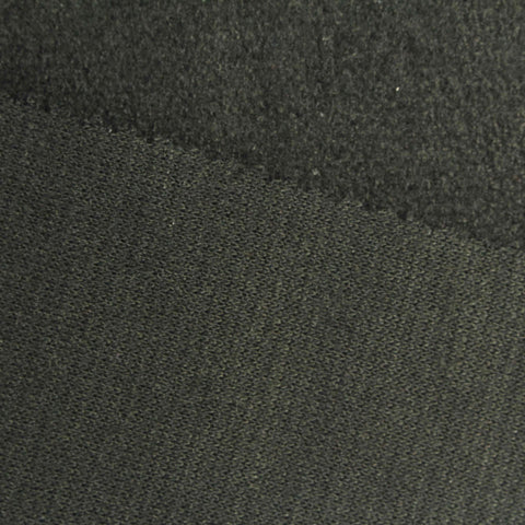 Dark Grey Heathered-Marl Rib Knit, Polyester, 217 gsm