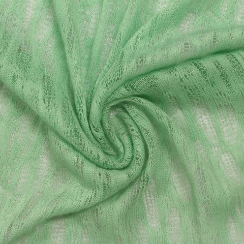 Light Green Openwork Pointelle Knit, Polyester