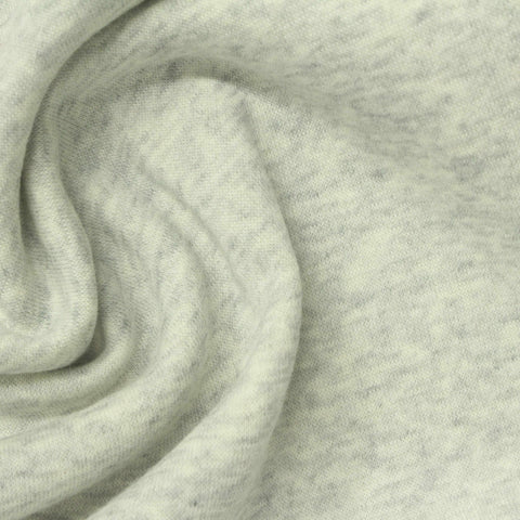 Light Grey Marl French Terry, Cotton-Poly, 247 gsm