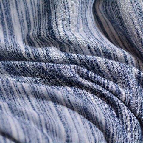 Blue Marl Jersey Knit, Cotton-Poly, 140 gsm