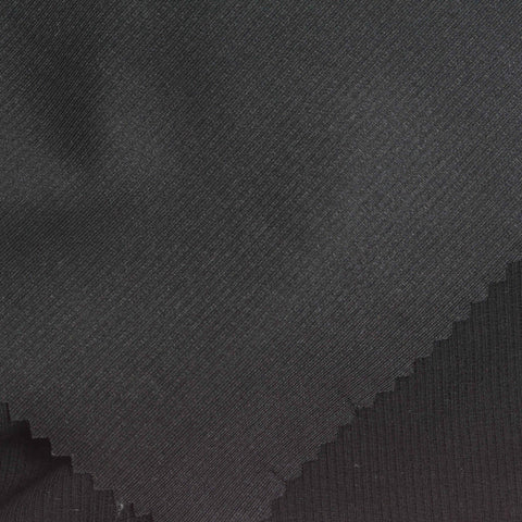 Black Rib Knit, Poly-Viscose