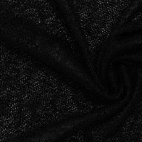 Black Abstract Jersey Knit, Poly-Viscose, 200 gsm