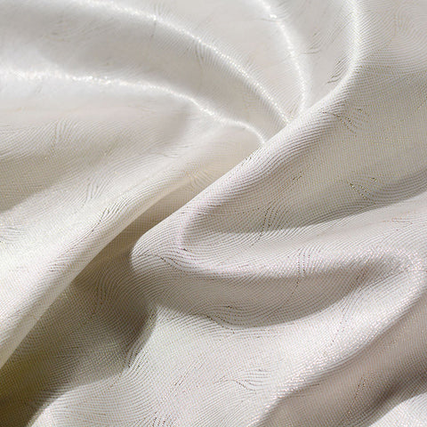 Jacquard Woven Fabric, 120 gsm, 134 cm — White