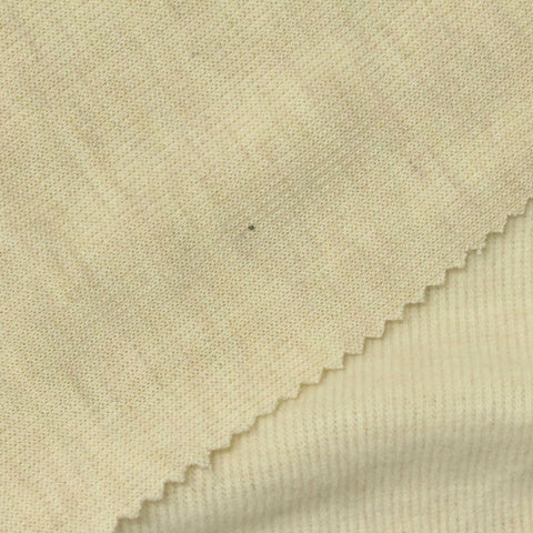 Beige Heather Rib Knit, Poly-Viscose