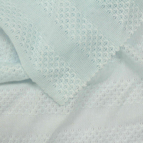 White Openwork Jersey Knit, Polyester, 170 gsm