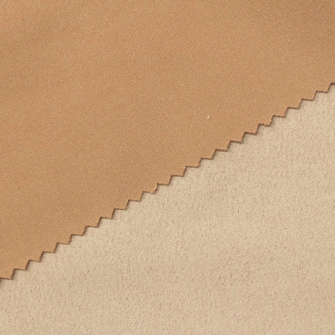 Polyester Stretch Faux Suede Fabric, 330 gsm, 150 cm — Beige