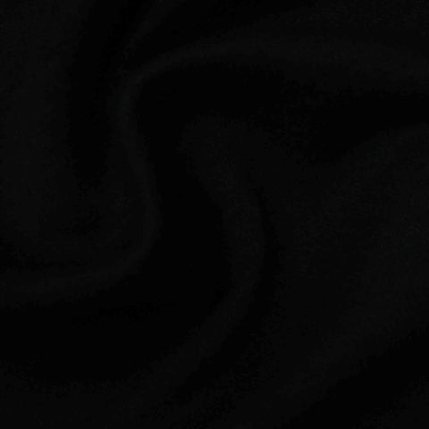 Polyester Viscose Interlock Knit Fabric, 267 gsm, 185 cm — Black