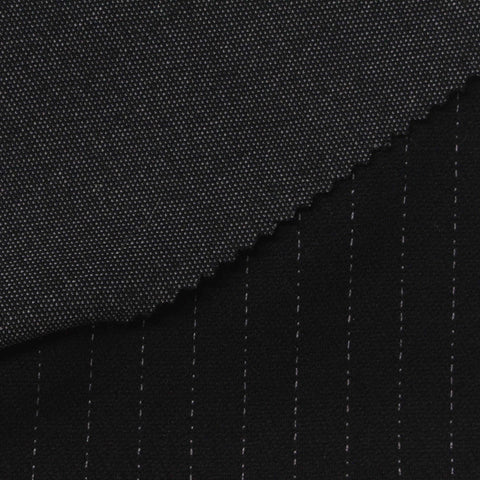 White Pinstripes Interlock Knit, Polyester