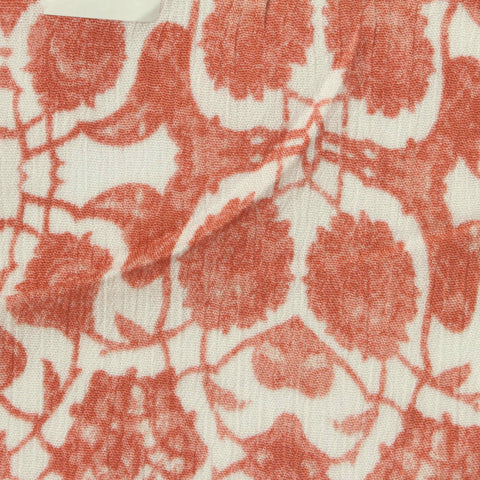 White Floral Crepe, Viscose