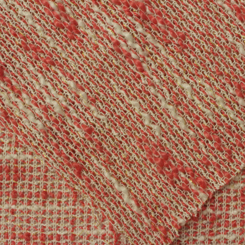 Heathered Coral Marl Chunky Knit, Polyester