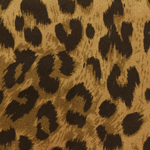 Brown Leopard Faux Suede, Polyester