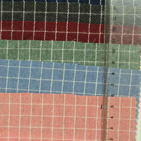 White Check Woven, Cotton-Poly