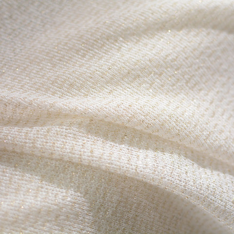 Cream Marl Jersey Knit, Poly-Viscose, 120 gsm