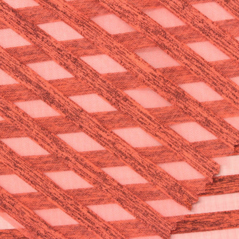 Light Pink Horizontal-Stripe Knit, Polyester, 190 gsm