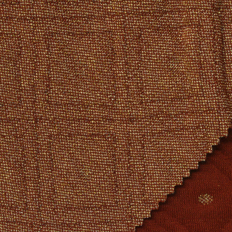 Rust Textured-Dot Jacquard, Poly-Viscose