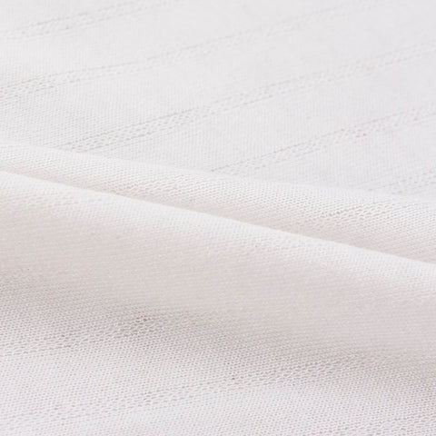 Striped 100% Polyester Jersey Knit Fabric, 182 gsm, 185 cm — White