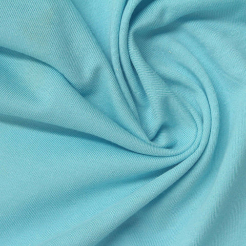 Turquoise Jersey Knit, Cotton-Poly