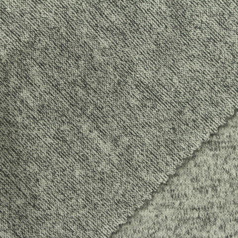 Dark Grey Marl Chunky Knit, Viscose-Poly, 172 gsm