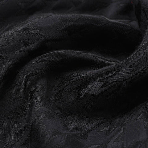 Black Houndstooth Jacquard, Polyester, 295 gsm