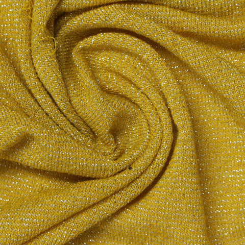 Yellow Marl Jersey Knit, Poly-Viscose