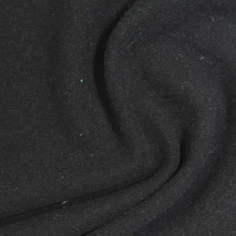 Black Brushed Fleece, Poly-Viscose