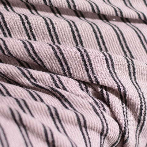 Black Stripe Knit, Poly-Viscose
