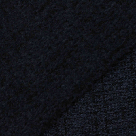 Brushed 100% Polyester Chunky Knit Fabric, 315 gsm, 160 cm — Black