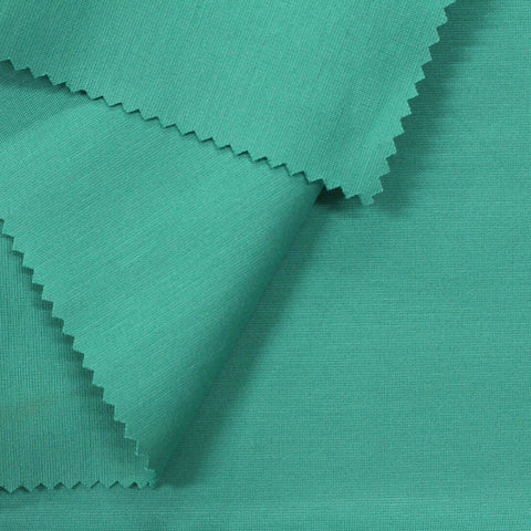 Viscose Nylon Stretch Ponte Knit Fabric, 359 gsm — Green