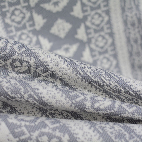 Grey Floral Jacquard, Acrylic-Poly
