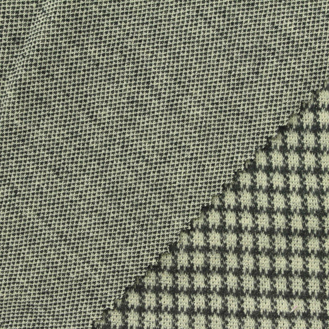 Black Houndstooth Jacquard, Poly-Cotton, 210 gsm, 160 cm