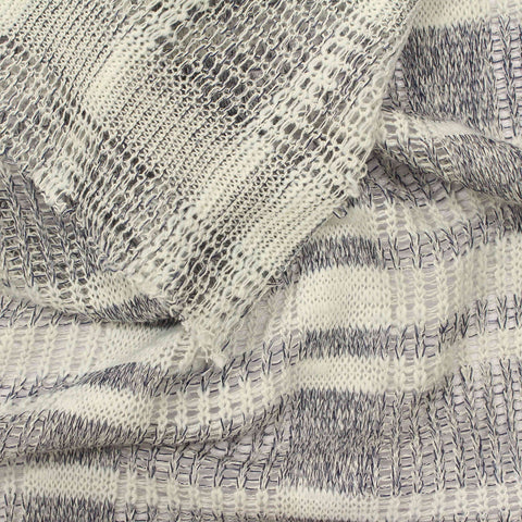 Off-White Check Chunky Knit, Poly-Viscose
