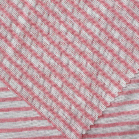 Pink Horizontal-Stripe Knit, Polyester